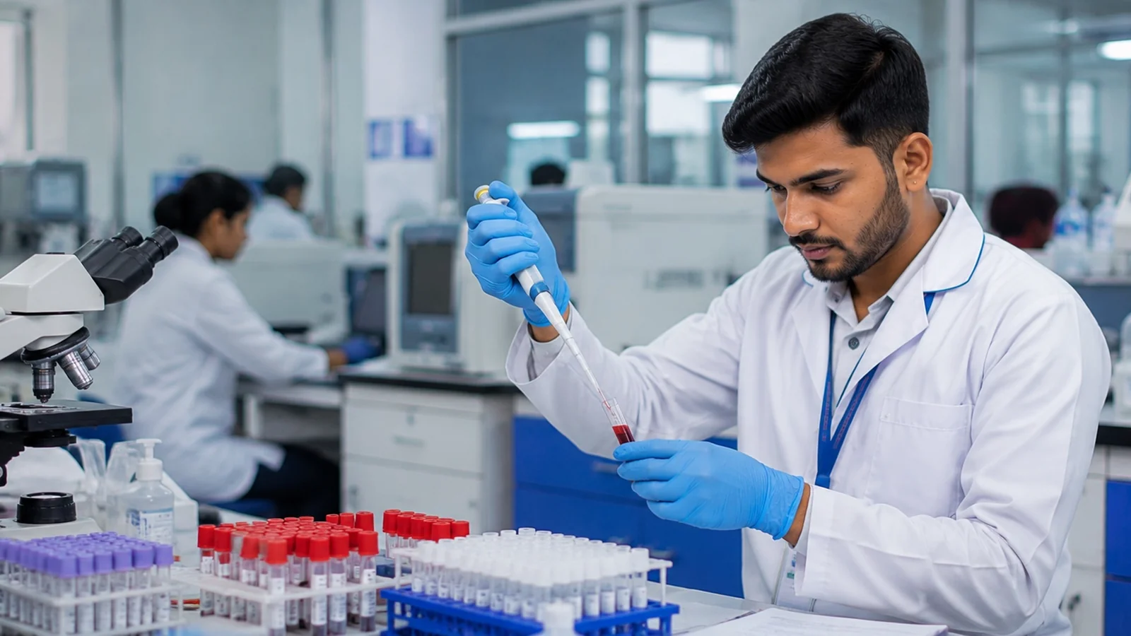 Medical Laboratory Technology (MLT) training at Navvidya Education