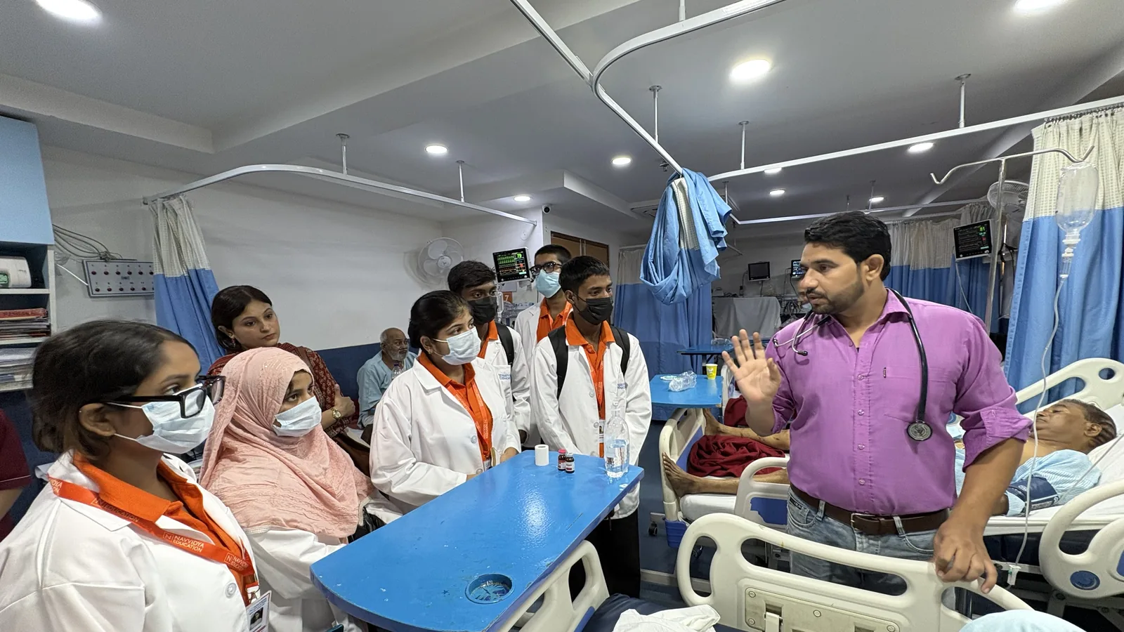 Navvidya students during hospital training visit